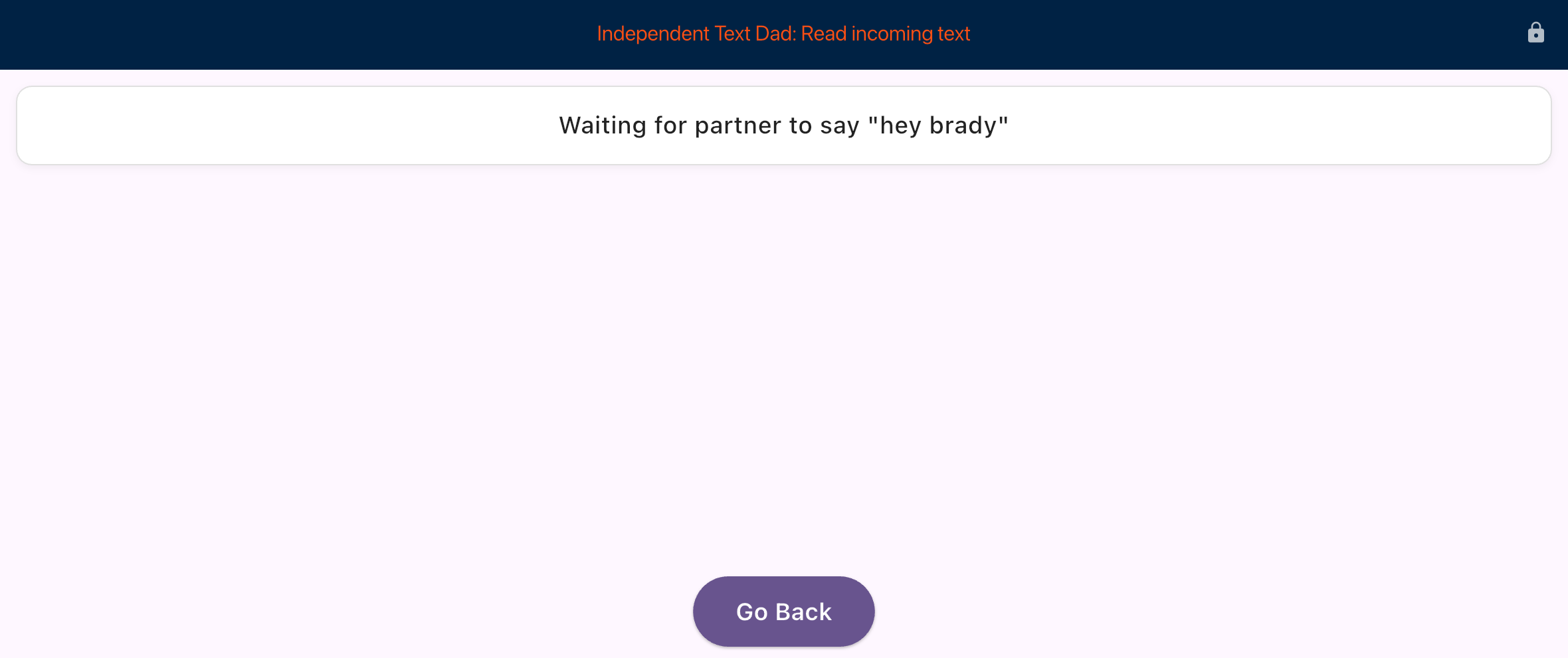 Waiting for partner to say hey brady