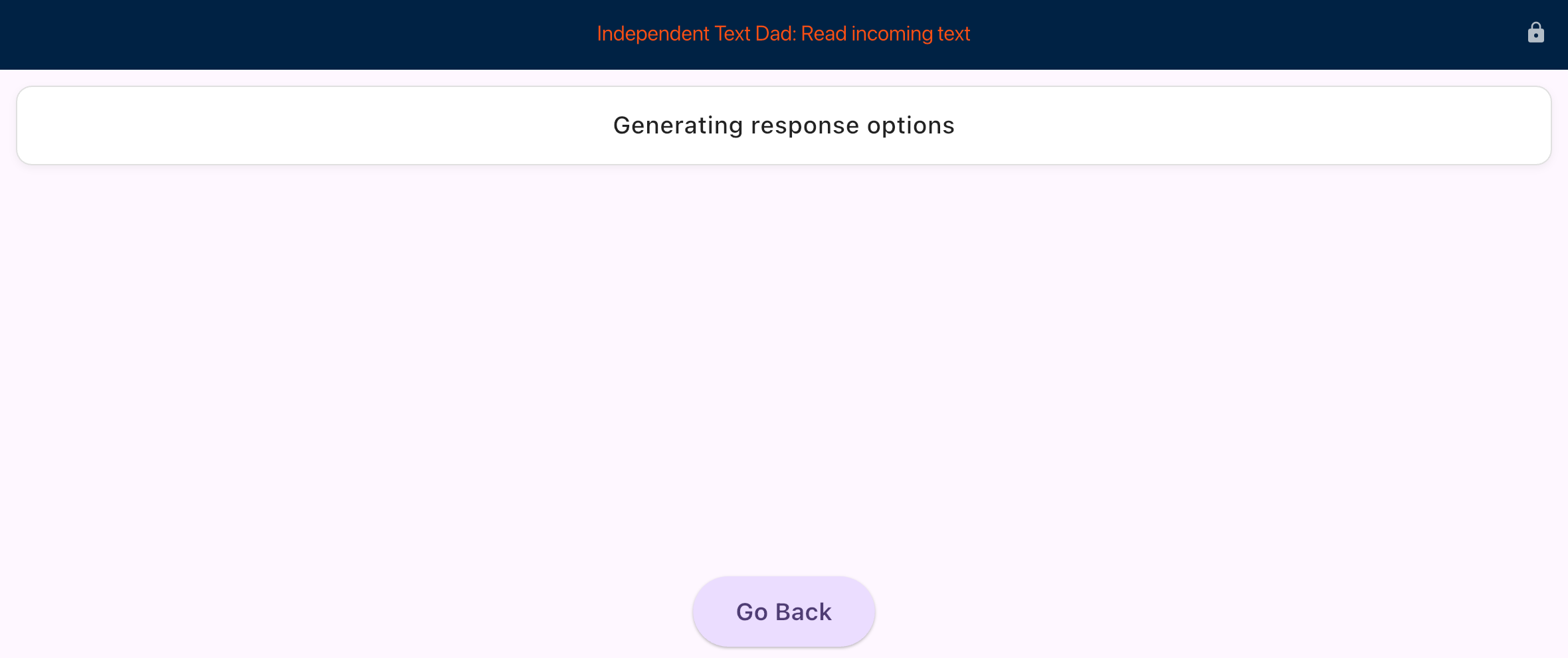 Generating response options